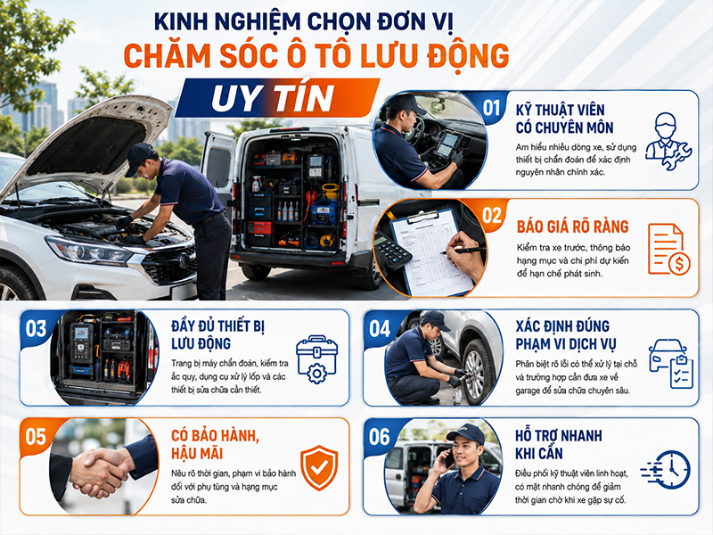 Dịch Vụ Chăm Sóc Và Sửa Chữa Ô Tô Lưu Động Phường Bình Trị Đông 8